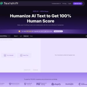 TextShift Pro Plan (1 Year) – AI Detection, Humanizer & Plagiarism Checker