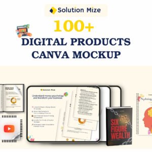 100+ Digital Products Canva Mockup Bundle