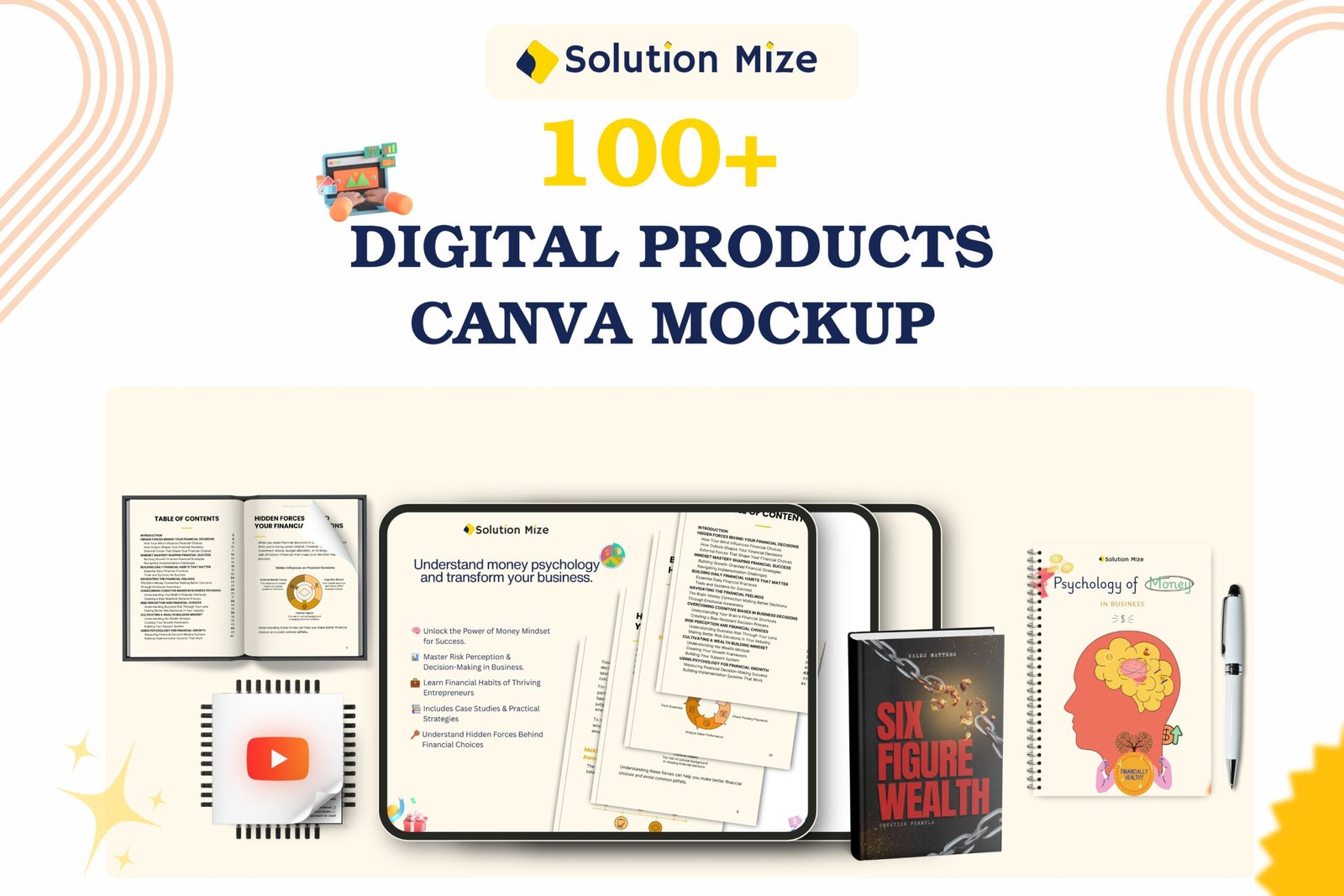 100+ Digital Products Canva Mockup Bundle - Image 2